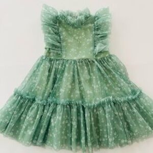 Gorgeous ruffle green floral dress by Maddie & Michelle